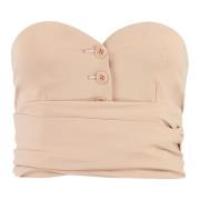 Philosophy di Lorenzo Serafini Bomull Crop Top med Midjeband Pink, Dam