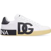 Dolce & Gabbana Läder lågtopp sneakers White, Herr