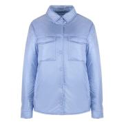 Woolrich Vadderad Nylon Overshirt Blue, Dam