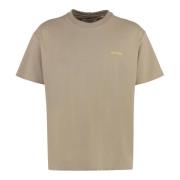 Les Deux Diego Logo Bomull T-Shirt Beige, Herr