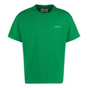 Les Deux Diego Logo Bomull T-Shirt Green, Herr