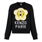 Kenzo Tiger Academy Crew-neck Sweater Black, Dam