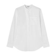 Jil Sander Vit Långärmad Mao Krage Skjorta White, Dam