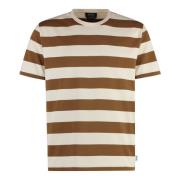 A.p.c. Randig Bomull Crew-Neck T-Shirt Beige, Herr