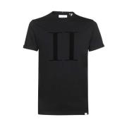 Les Deux Bomull Crew-Neck T-Shirt Black, Herr