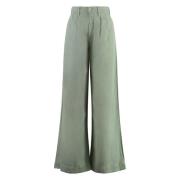 Mother Casual Wide-leg Jeans med Fickor Green, Dam