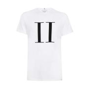 Les Deux Bomull Crew-Neck T-Shirt med Ribbad Halsringning White, Herr