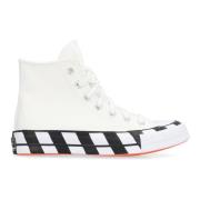 Converse Canvas Sneakers - Rund Tå, Gummi, Bomull White, Dam