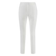 Peserico Stretch Gabardine Cigarettebyxor White, Dam