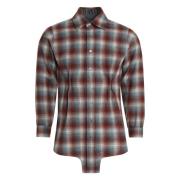 Maison Margiela Rutig ullskjorta med Pendleton Check Motif Red, Herr