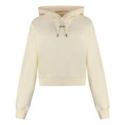 Jacquemus Bomullsribbad Hoodie Beige, Dam