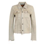 Diesel Vintage Jeansjacka med Fickor Beige, Dam