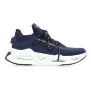 Emporio Armani EA7 Chunky Sole Stickade Låga Sneakers Blue, Herr