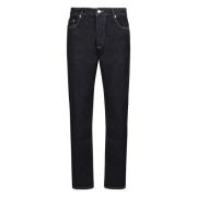 Icon Denim Straight-leg Jeans med Metallnitar Blue, Herr