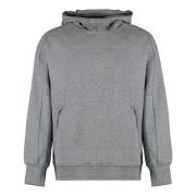 C.p. Company Bomullshoodie med Goggle-huva Gray, Herr