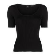 Pinko Round-neck Knitwear Black, Dam