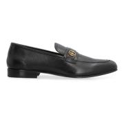 Bally Grainy Leather Loafers Black, Herr