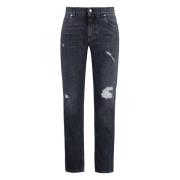 Dolce & Gabbana Slitna Regular Fit Jeans Gray, Herr