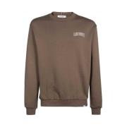 Les Deux Blake Bomulls Crew-Neck Sweatshirt Brown, Herr