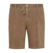 Boggi Milano Stretch Bomull Sommar Bermuda Shorts Beige, Herr