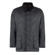 Barbour Vaxad bomullsjacka med corduroykrage Blue, Herr