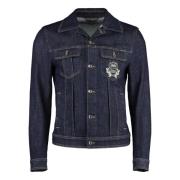 Dolce & Gabbana Italiensk semester denimjacka med synlig sömn Blue, He...