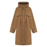 Burberry Huvjacka i tekniskt tyg Brown, Dam