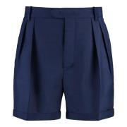 Bally Ull Mohair Bermuda Shorts Blue, Herr