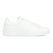 Dolce & Gabbana Läder lågtoppsneakers, rund tå White, Herr