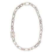 Balenciaga Silverhalsband Stiligt och Elegant Smycke Gray, Dam