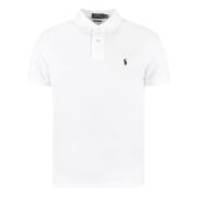 Polo Ralph Lauren Bomull Piqué Polo Skjorta Slim Fit White, Dam