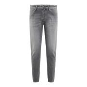 Jacob Cohën Slim Cropped Carrot Byxor Gray, Herr