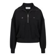 Iceberg Beskuren passform svart sweatshirt i scubamaterial Black, Dam