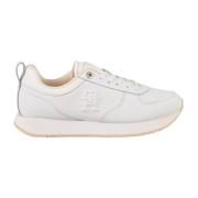 Tommy Hilfiger Sneakers med läder och gummisula White, Dam