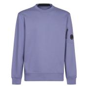 C.p. Company Diagonal Raised Fleece Crew Neck Sweatshirt Purple, Herr