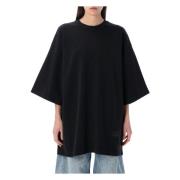 Alexander Wang Svart Tvättad Oversized T-shirt Black, Dam