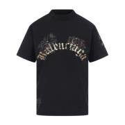 Balenciaga Faded Washed Black T-Shirt Black, Dam