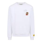 Iceberg Klassisk sweatshirt med vanlig passform i vitt med Looney Tune...