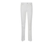 7 For All Mankind Cloud White Bootcut Jeans White, Dam