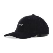 Obey Sammet Böjd Skärm Justerbar Keps Svart Black, Unisex