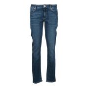 Sportmax Bomull Elastan Jeans Blue, Dam