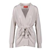 Wild Cashmere Lyxig Cashmere Silke Blandning Kofta Beige, Dam