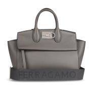 Salvatore Ferragamo Soft Studio Väskor Kollektion Gray, Dam