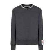 Golden Goose Antracitgrå Kristall Sweatshirt Gray, Dam