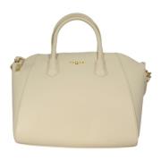 Gaëlle Paris Metall Logo Duffle Väska med Jacquard Rem Beige, Dam