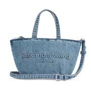 Alexander Wang Liten Punch Toteväska med Rem Blue, Dam