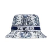 Dior Blå Bucket Hat med Broderi Blue, Dam