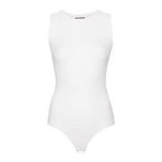 Jil Sander Vit High Neck Bodysuit White, Dam