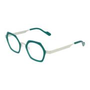 Anne & Valentin Hexagonal Acetate Metallglasögon Green, Unisex