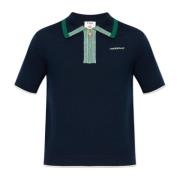 Casablanca Ullpolo med broderad logotyp Blue, Herr